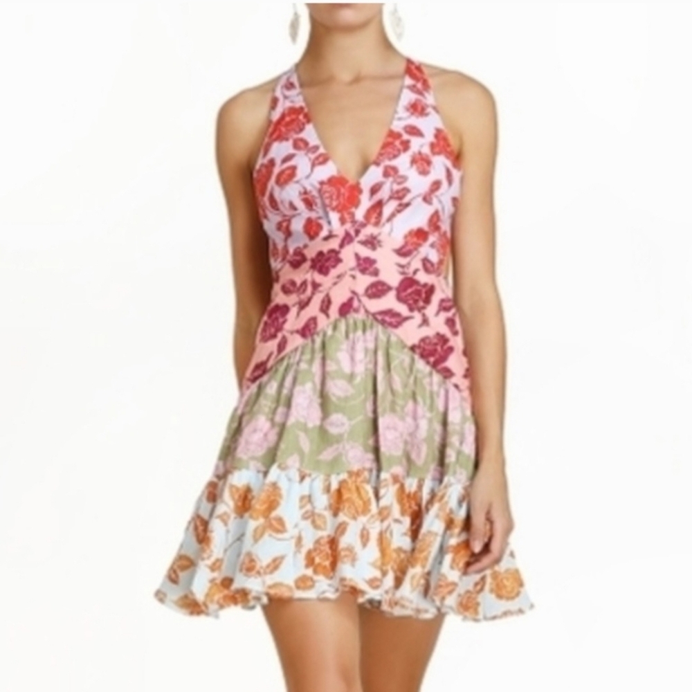 Zimmermann Lovestruck V Neck Mini Dress - Picture 2 of 5